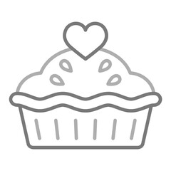 Pie Greyscale Line Icon