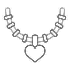 Necklace Greyscale Line Icon