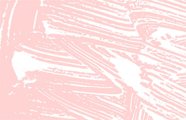 Grunge texture. Distress pink rough trace. Favorab