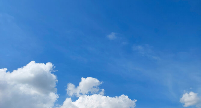 Beautiful blue sky background with clouds