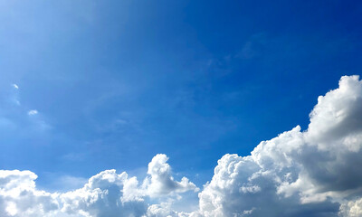 Beautiful blue sky background with clouds