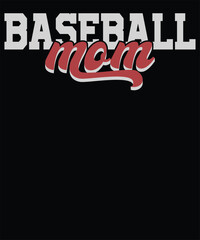 Baseball mom Typography t shirt design