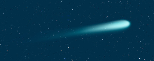 Comet on the space "Elements of this image furnished by NASA "