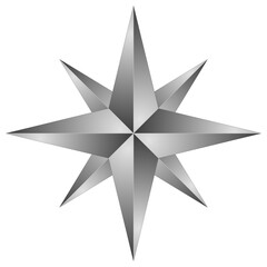 PNG 3d star on a white background