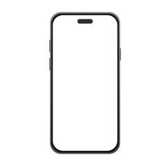 front of iphone mockup, Smartphone mockup with PNG transparent screen mobile background (Black iPhone 14 mock up) for Realistic smartphone mockup, Vector illustration 03