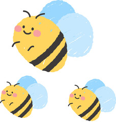 Hand drawn bee illustration