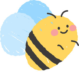 Hand drawn bee illustration