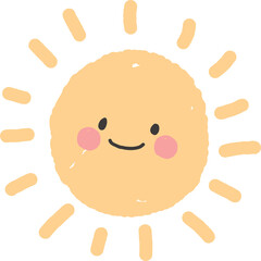 Hand drawn sun illustration