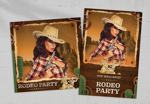 Rodea Country Western Cowboy Photo Booth Layout