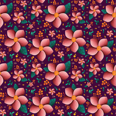 Beautiful flowers seamless pattern