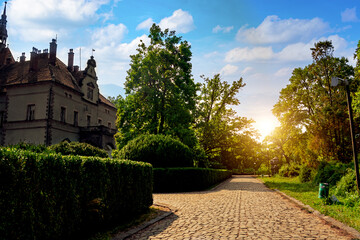 Park near Beregvar Castle is a romantic residence of the Schonborn counts