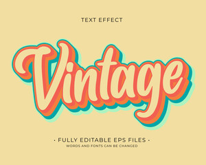 Fototapeta na wymiar Vintage text effect vector