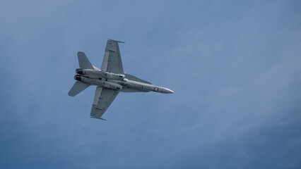 Fototapeta na wymiar fighter plane in the sky