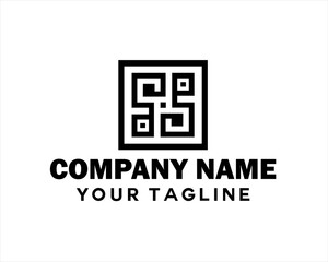 
abstract box shape vector logo