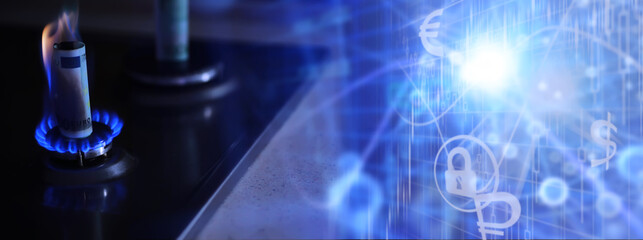 Sanctions on Russian gas. The cost of gas, the euro crisis. 100 euros on a gas burner.