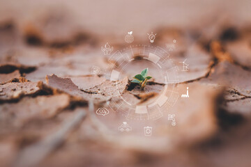 ESG icon concept circulating in the hands, Society and Governance
