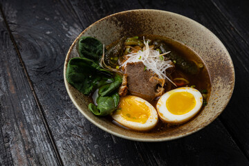 delicious soup prepared in the restaurant

