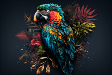 Fototapeta premium parrot feathers