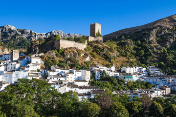 View of Cazorla with the Yedra Castle behind, Jaen, Andalusia, Spain