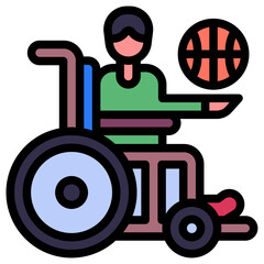 wheelchair basketball illustration
