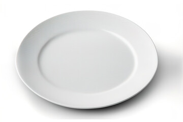 white plate isolated on white.Generative AI