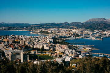 Fototapeta na wymiar view of the city of ceuta and its two bays