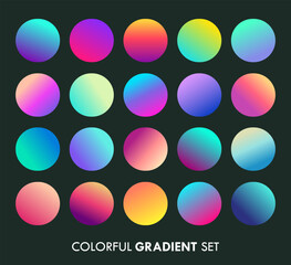Colorful Vibrant Gradient Background Vector Collection