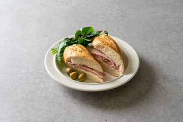 Korean food dishes 햄 샌드위치 Ham Sandwich