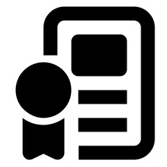Certificate glyph icon