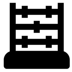 Abacus glyph icon