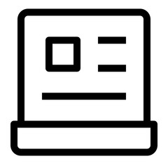 Laptop line icon