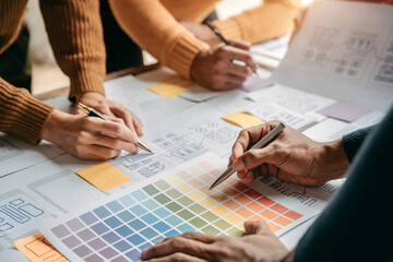 Business people meeting concept design ideas at office.