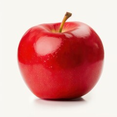 Plakat 3d red apple isolated on white background. Generative AI.
