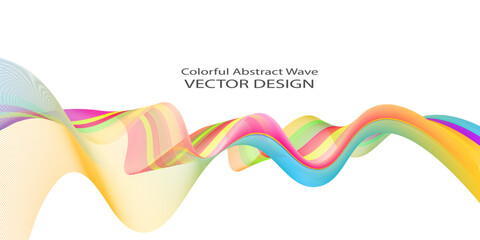 	 Abstract flowing wave lines. Design element for technology, science, modern concept.vector eps 10