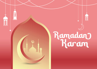Ramadan Occasion 3d Greetings  Wishes Theme. Ramadan Cannon, Ramadan Mubarak, Happy Ramadan,
Half Moon, Star, 3d Plate, Gradient Color, 
Ramadan Lantern, Islamic Window, Mosque Abu Dhabi, Ramadan Te