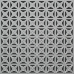 fabric and tile pattern in gray and black colors consisting of flower-like shapes