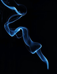 Blue smoke on a black background