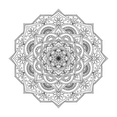 Mandala isolated on white background. Vintage decorative elements. Islam, Arabic, Indian, moroccan,...
