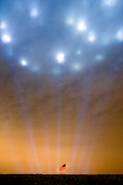 Tribute in lights to 184 killed at the Pentagon