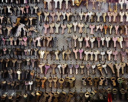 An assortment of keys.