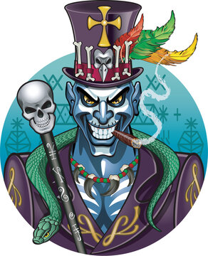 voodoo character baron samedi, a loa of the dead