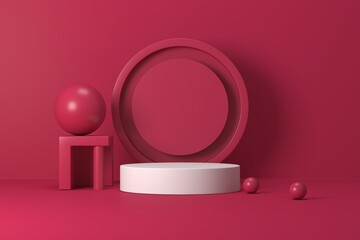 Abstract minimal scene, design for cosmetic or product display podium 3d render.