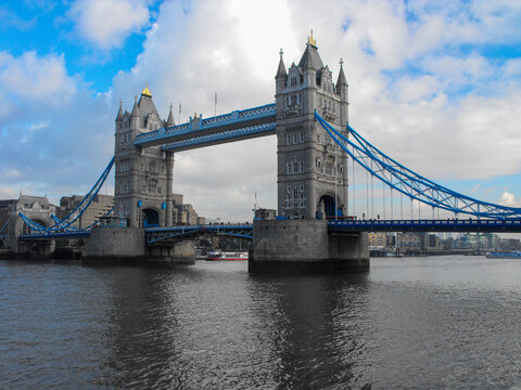 tower bridge city famous attraction of london, england