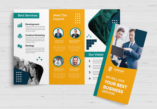 Business Trifold Brochure Design Layout