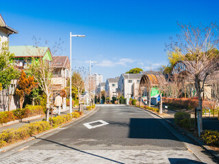 郊外の住宅地　無電柱化タウン