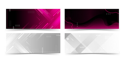 banner background. full color, gradation, collection set