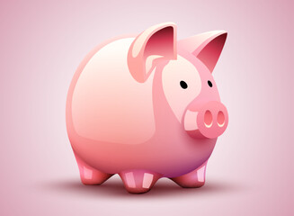 Piggy bank. Symbol of profit and growth. Investment and savings.