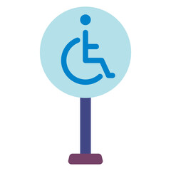 disabled parking sign illustration