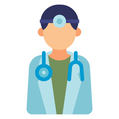 male doctor with stethoscope illustration