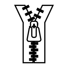 simple vector icon, zipper
